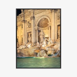 Poster Trevi-Brunnen In Rom Bei Nacht