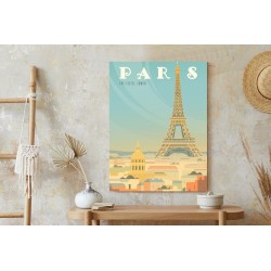 Poster Eiffelturm Über Den Häusern Von Paris