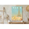 Poster Eiffelturm Über Den Häusern Von Paris