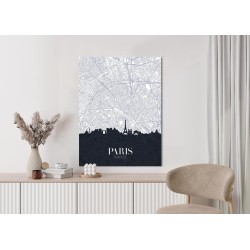 Poster Paris - Stadtplan