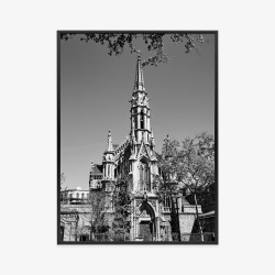Poster Schwarz-Weiße Kirche In Barcelona