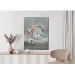 Poster Surreale Giraffenkatzenleiter Und Lampe