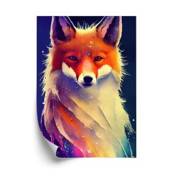 Poster Beautiful Fine Art Portrait Of Red Fox. Generated By Ai  Is Not Based On Any Original Image  Character Or Person