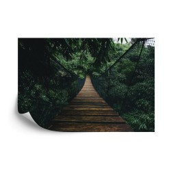 Fototapete Hängebrücke In Einem Wald
