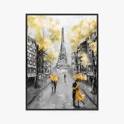 Poster Straßen Von Paris Und Der Eiffelturm - Ölgemälde