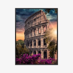 Poster Sommersonnenuntergang Über Dem Römischen Kolosseum