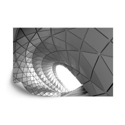 Fototapete 3D Tunnel - Grau