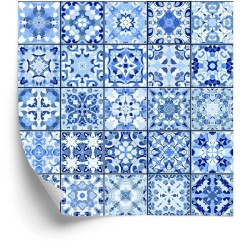 Tapete Schönes Blaues Orientalisches Mosaik