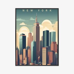 Poster Wolkenkratzer In New York Illustration