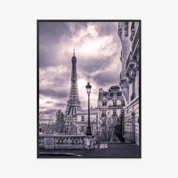 Poster Pariser Eiffelturm An Einem Bewölkten Tag