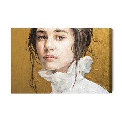 Leinwandbild Oil Painting. Portrait Of A Girl