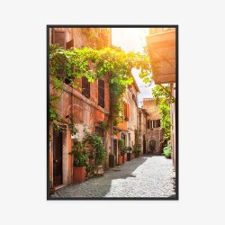 Poster Eine Stimmungsvolle Straße In Trastevere