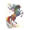 Poster Pferd Mit Regenbogenornamenten