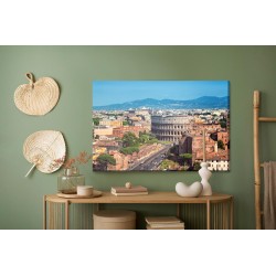 Leinwandbild Panorama Von Rom 3D