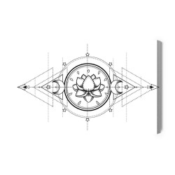 Leinwandbild Lotus Und Heilige Geometrie