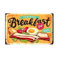 Leinwandbild Englisches Frühstück Im Retro-Stil