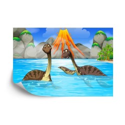 Fototapete Dinosaurier Im Wasser