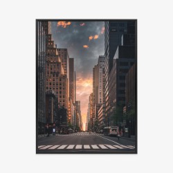 Poster New Yorker Straße Bei Sonnenaufgang