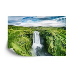 Fototapete Luftaufnahme Eines 3D-Wasserfalls