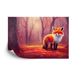 Fototapete Woodland Fox In Autumn  Created With Ai  Artificial Intelligence