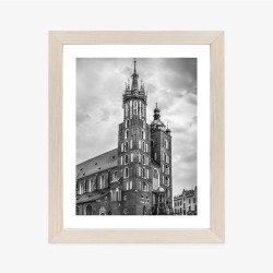 Poster Schwarz-Weiß-Foto Der Marienkirche In Krakau