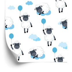Tapete Schafe Mit Luftballons