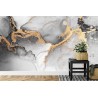 Fototapete Black Gold Abstract Background Of Marble Liquid Ink Art Painting On Paper