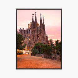 Poster La Sagrada Familia Bei Sonnenuntergang