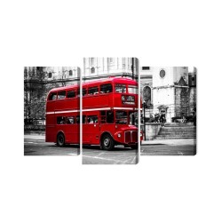 Mehrteiliges Bild Ein Doppeldeckerbus In London