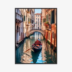 Poster Gondel Auf Einem Kanal In Venedig