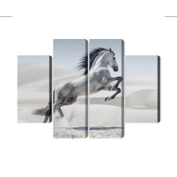 Mehrteiliges Bild Pferd In Der Wüste 3D