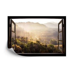 Fototapete Landscape Nature View Background. View From Window At A Wonderful Landscape Nature View With Rice Terraces An