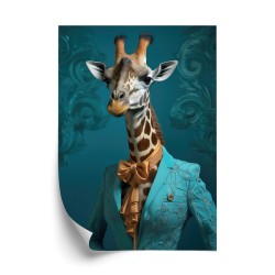 Poster Giraffe In Menschlicher Kleidung