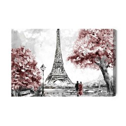 Leinwandbild Romantische Aussicht In Paris