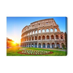 Leinwandbild Das Kolosseum Bei Sonnenaufgang 3D