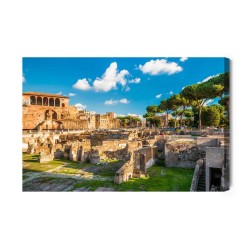 Leinwandbild Trajansforum In Rom
