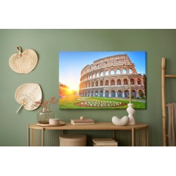 Leinwandbild Das Kolosseum Bei Sonnenaufgang 3D