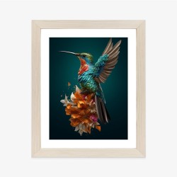 Poster Kolibri Mit Ausgebreiteten Flügeln