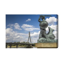 Leinwandbild Meerjungfrau In Warschau