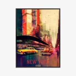 Poster Abstraktes Gemälde Einer Straße In New York