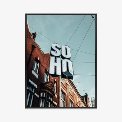 Poster Soho-Schild An Einer Londoner Straße