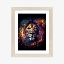 Poster Magisches Porträt Eines Löwen