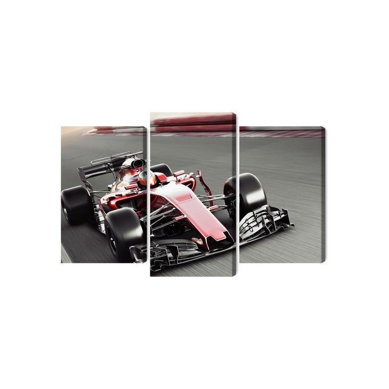 Mehrteiliges Bild Formel-1-Auto Auf Der Strecke