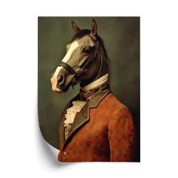Poster Pferd In Einem Eleganten Vintage-Porträt