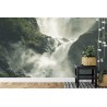 Fototapete A Flowing Waterfall In Norway